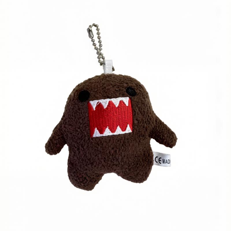 Domo Kun Plush Keychain Anime Keyring Charm for Bag Keys Gift Kawaii Cute Collection About 9*7*4 Cm