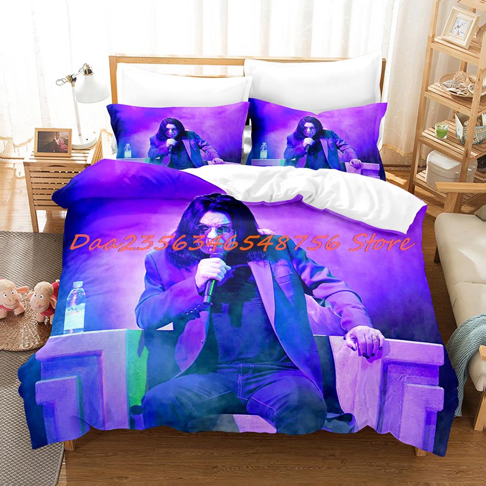 Přikrývka Ozzy Osbourne Povlečení Jednolůžko Twin Plné Královna Král Velikost Postelová Sestava Dospělý Dětský Pokoj s Hip Hop Postelí
