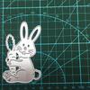 Bunnies Shape Cutting Dies Carbon Steel Die Cut Scrapbooking Embossing Templates for Scrapbooking Card Making Packaging