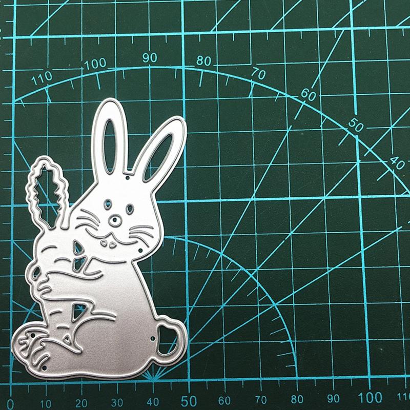 Bunnies Shape Cutting Dies Carbon Steel Die Cut Scrapbooking Embossing Templates for Scrapbooking Card Making Packaging