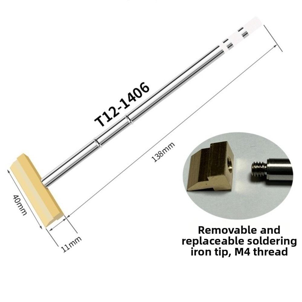 Brass Spade Soldering Iron Tip Smooth Tinning Shovel Shape T12 Spade Tip Fast Heat Conduction Detachable Soldering Tip