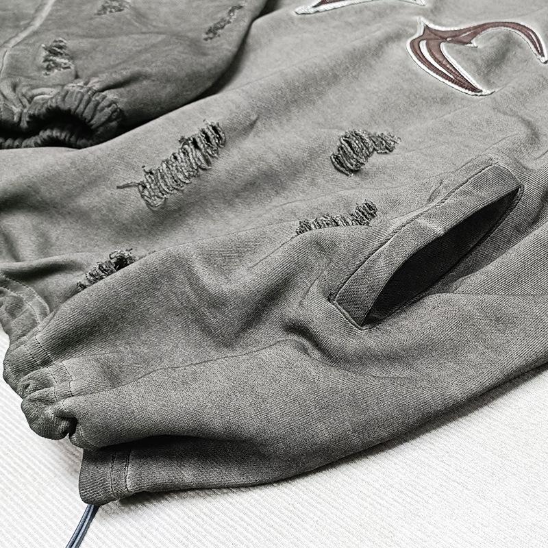 Thug Club American Retro Distressed Hoodie