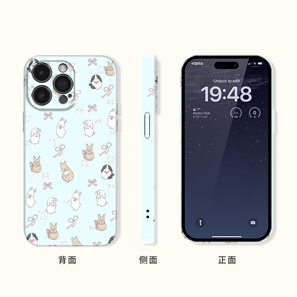 Apple 17/16Promax Bow Mobile Phone Case Is Suitable for iPhone13ins Anti-drop 14/15 Film Soft.