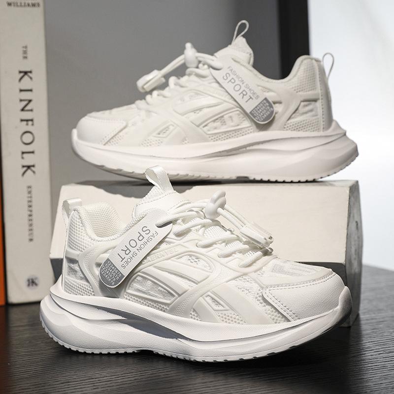 

Girls shoes 2025 new summer mesh shoes children s little white shoes medium older girls dad shoes spring and autumn sports shoes 30