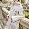 Wool Scarf Korean Atmosphere Cashmere Scarf Women's Autumn and Winter High Quality Versatile New Solid Color Scarf