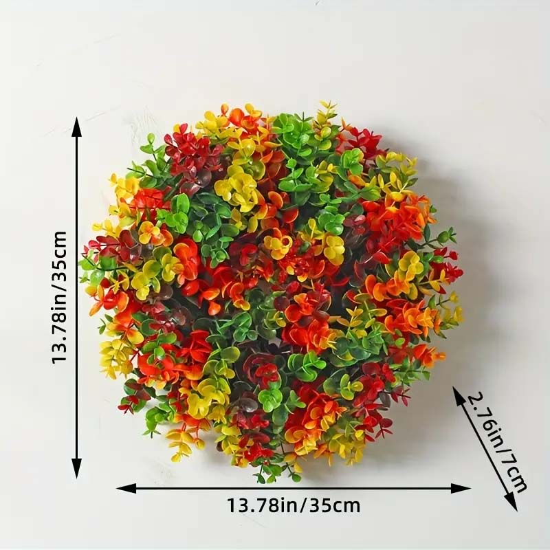 Umělý Věnec Na Dveře, Dekorace Na Přední Dveře, Věnec Podzimní Dekorace, Podzimní Dekorace, Věnec na Zeď, Umělé Rostliny, Podzimní Věnec