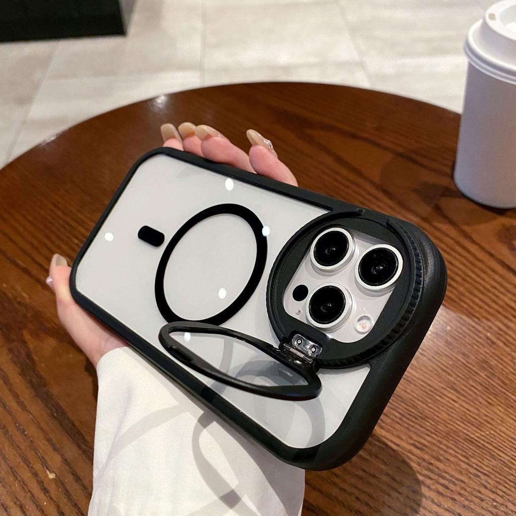 Transparent lens holder Magnetic mobile phone case for Apple 17PROMAX trend 16 Lens protection 12 personality 11