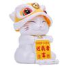 Löwentanz Katze Auto Armaturenbrett Ornament Solarbetrieben Kunststoff Auto Nickende Chinesische Glückskatze Löwe