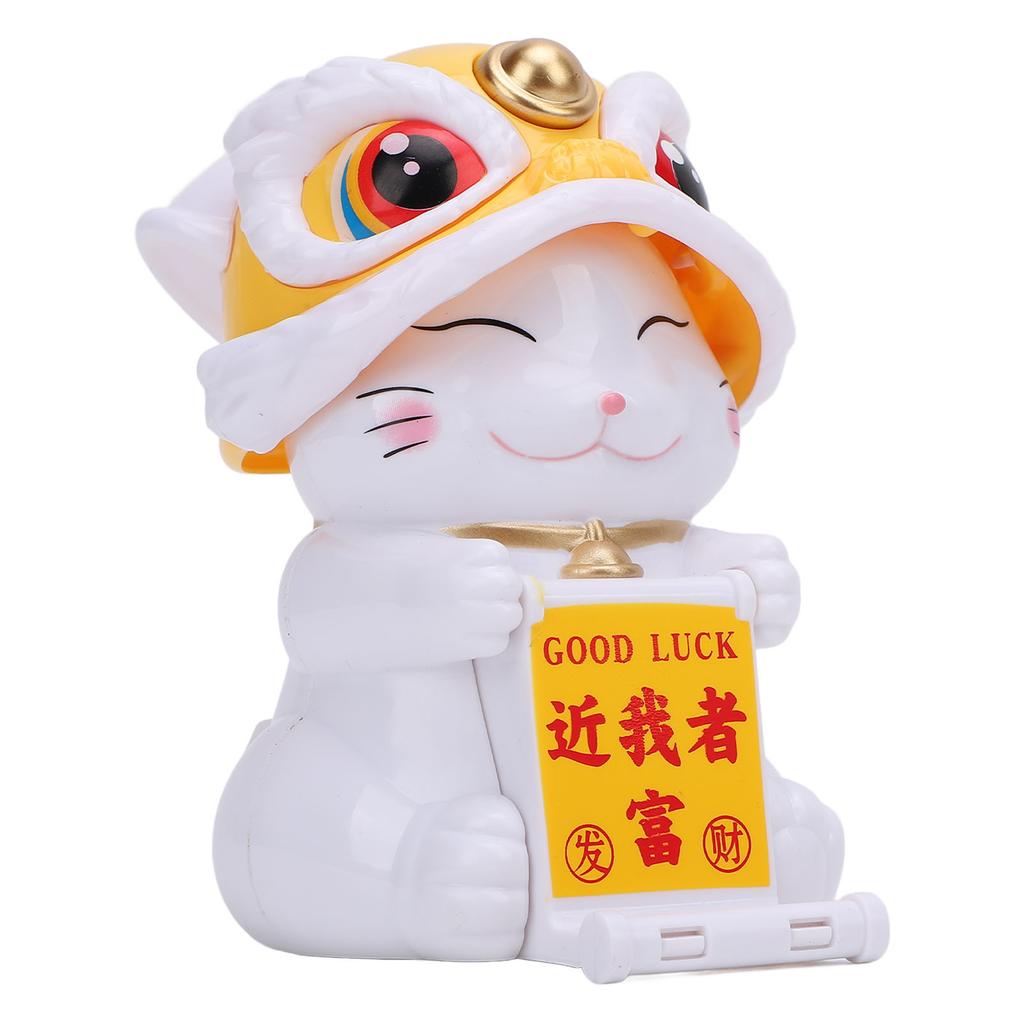 Löwentanz Katze Auto Armaturenbrett Ornament Solarbetrieben Kunststoff Auto Nickende Chinesische Glückskatze Löwe