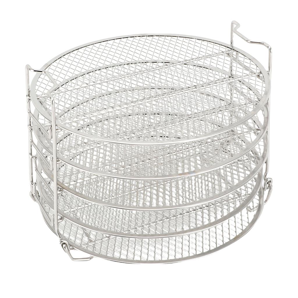 5patrovný stojan na dehydrátor vhodný pro Foodi 6,5qt 8qt stohovatelný nerezový rošt na dehydrátor