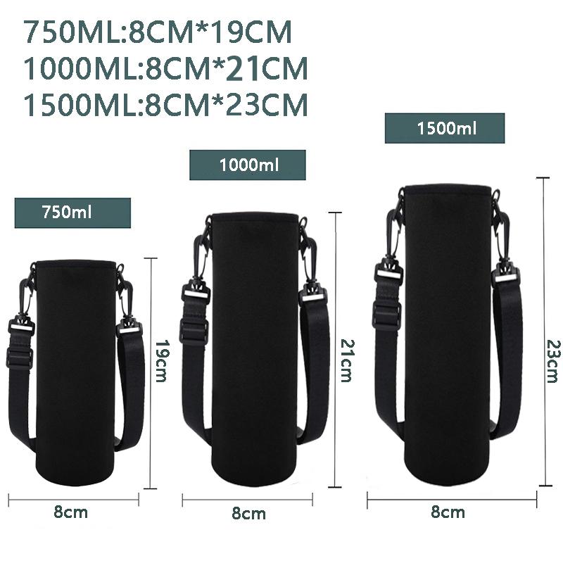 750ML/1000ML/1500ML Insulated Bag Neoprene Pouch Holder Sleeve Cover For Mug Bottle Cup Storage Holder Sports Water Bottle Case