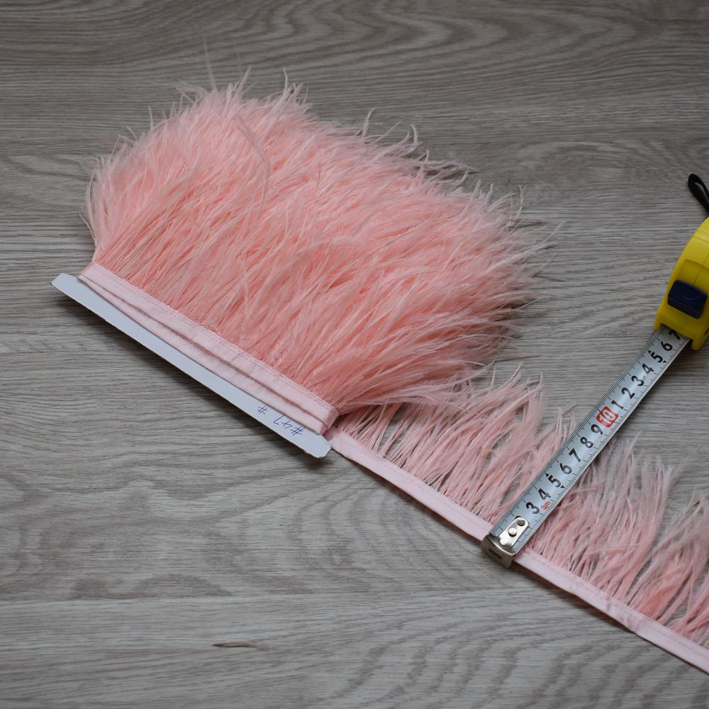 Feather2023 hot! Fluffy and beautiful 5-10M long ostrich hair feather trim cloth sideband 8-10cm wide / DIY sewing clothing accessories