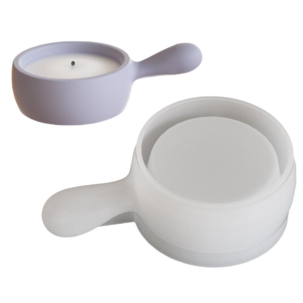 High Quality Silicone Mold for Crafting Unique Handle Candle Holder Pans for DIY Enthusiasts and Home Decors Designers