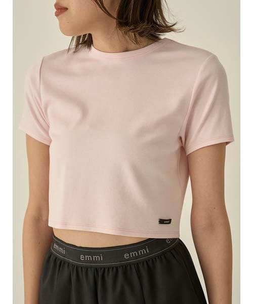 Emi Logo Modal Mini Free Small T-Shirt, 13WCT251060, Women's, Pink, Size,