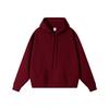 Mens Oversized Heavyweight 450g Fleece-Lined Crewneck Sweatshirt Loose Fit Drop Shoulder Solid Color American Style