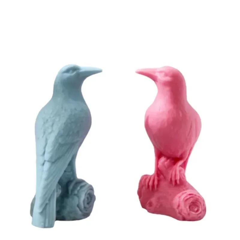3D Crow Branch Silicone Candle Mold DIY Handmade Aroma Candles Creative Home Desktop Decor Epoxy Resin Crafting Top Quality