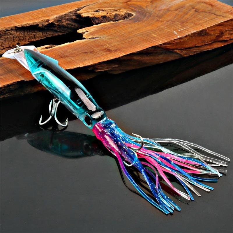 

Велика рибальська приманка Кальмар Жорстка наживка Симулятори Приманки Морські риболовні снасті синій