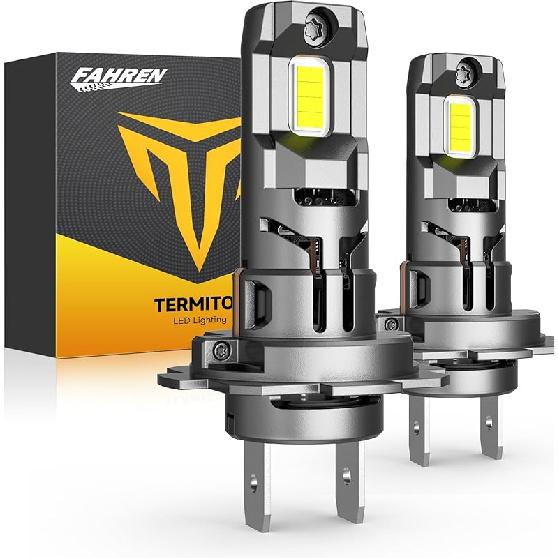 FAHREN - 9005/HB3 LED Bulbs, , % Ultra Bright, 6500K White, 3-Min Tall, Real 1:1 Size With Cooling Fan,CANBUS Ready, 70,000+ Lifespan, Pack Of 2