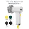 Electric Cleaning Brush Cordless Rechargeable Scrubber Motor Overload Safety Kitchen Cleaning Brush Home Cleaning Tool