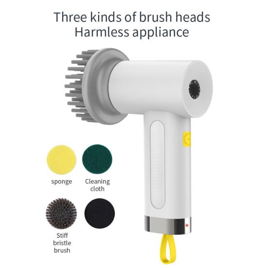 Electric Cleaning Brush Cordless Rechargeable Scrubber Motor Overload Safety Kitchen Cleaning Brush Home Cleaning Tool
