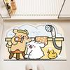 Line Puppy Diatom Mud Floor Mat Bathroom Water Absorption Quick-drying Foot Mat Bathroom Dirt-resistant and Easy To Handle Anti-slip Floor Mat