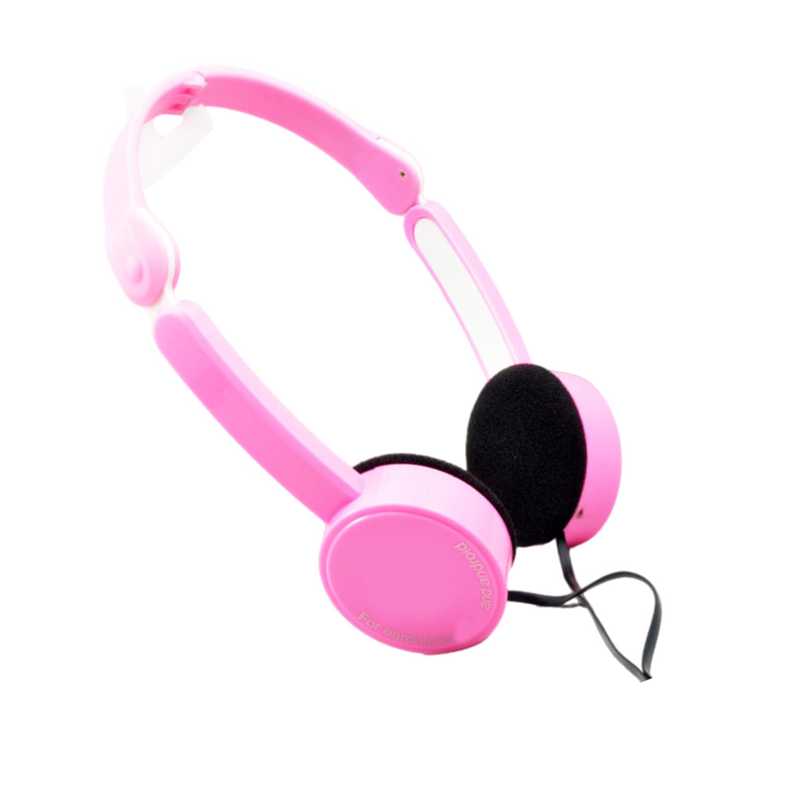 

Складані накладні навушники Шумоізоляційні Дротові Стереогарнітури з мікрофоном для дорослих та підлітків 3,5 мм рожевий