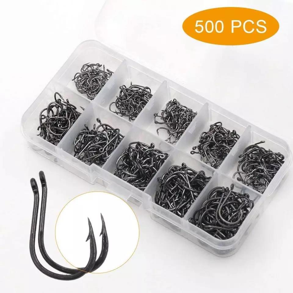 Buy 500PCS Small Fishing Hooks, Assorted 10 Sizes(312) Fish Hooks