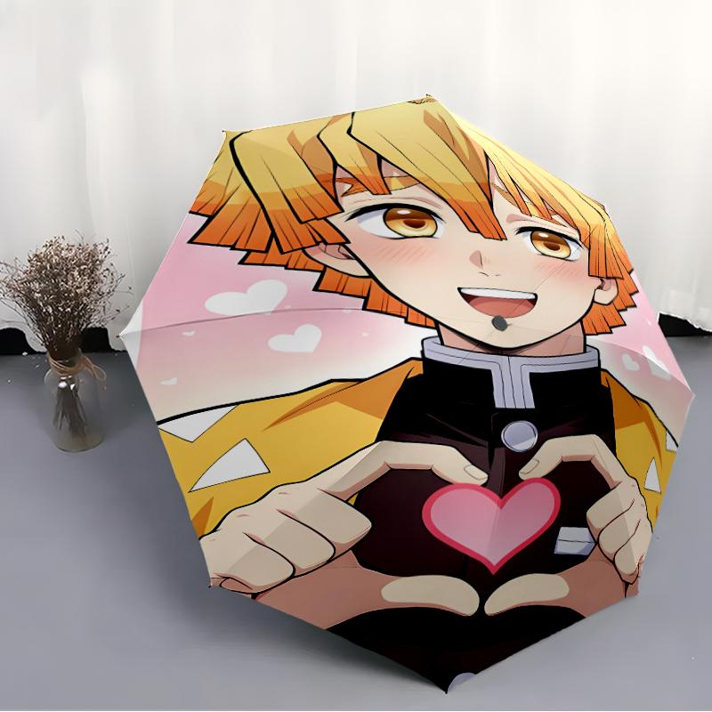 Printed Nezuko Demon Slayer Agatsuma ZenitsuPrinted Folding Umbrella,Outdoor,Leisure,And Travel Umbrella,Durable Umbrella Fabric,Birthday And Holiday