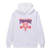 W02-3 Unisex Thrasher Flammenprint Hoodie Herren Freizeit Locker Langarm Kapuzenpullover Streetwear Pullover