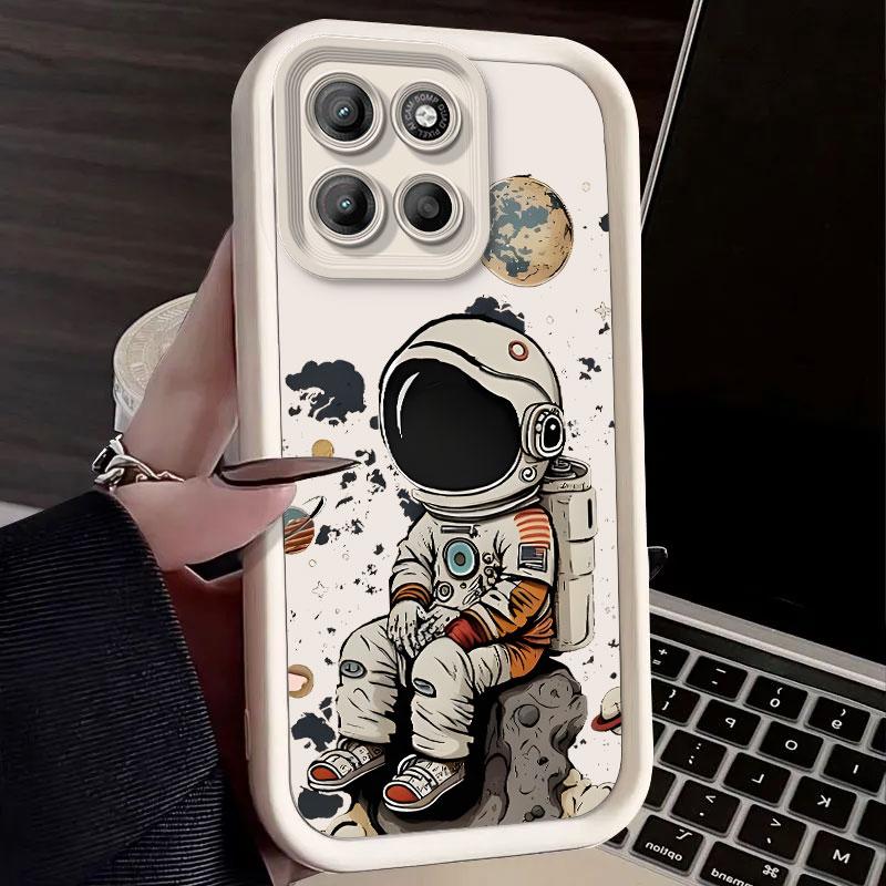 Silicone TPU Case For Motorola Moto G Stylus 2026 G Power 5G Edge 2025 Protective Cover Shockrpoof Astronaut Print Pattern Funda