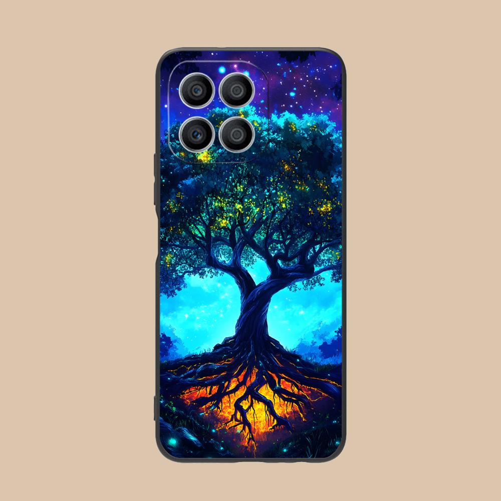 World Life Tree Mobile Phone Case for Honor 90 80 70 60 50 30 20 10 9 8 7 Pro S SE Lite 5G Colorful Printing Cover Cover Luxury
