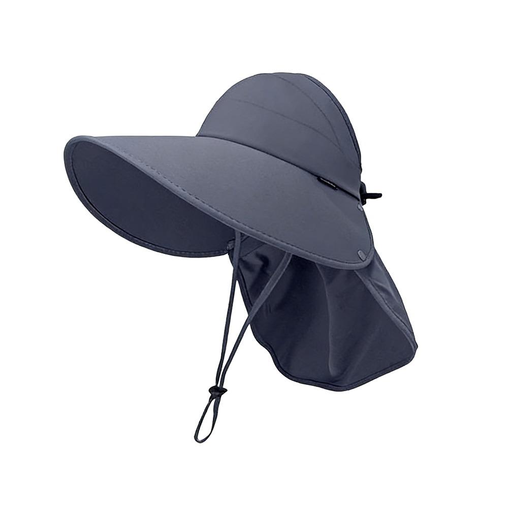 Foldable Sunscreen Cap Breathable Ponytail Hat New Shawl Cap  Summer