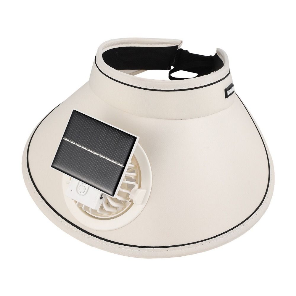 Breiter Rand Sonnenschutzhut Atmungsaktiver Kühlventilatorhut Modischer Sonnenschutz-Ventilatorhut Damen