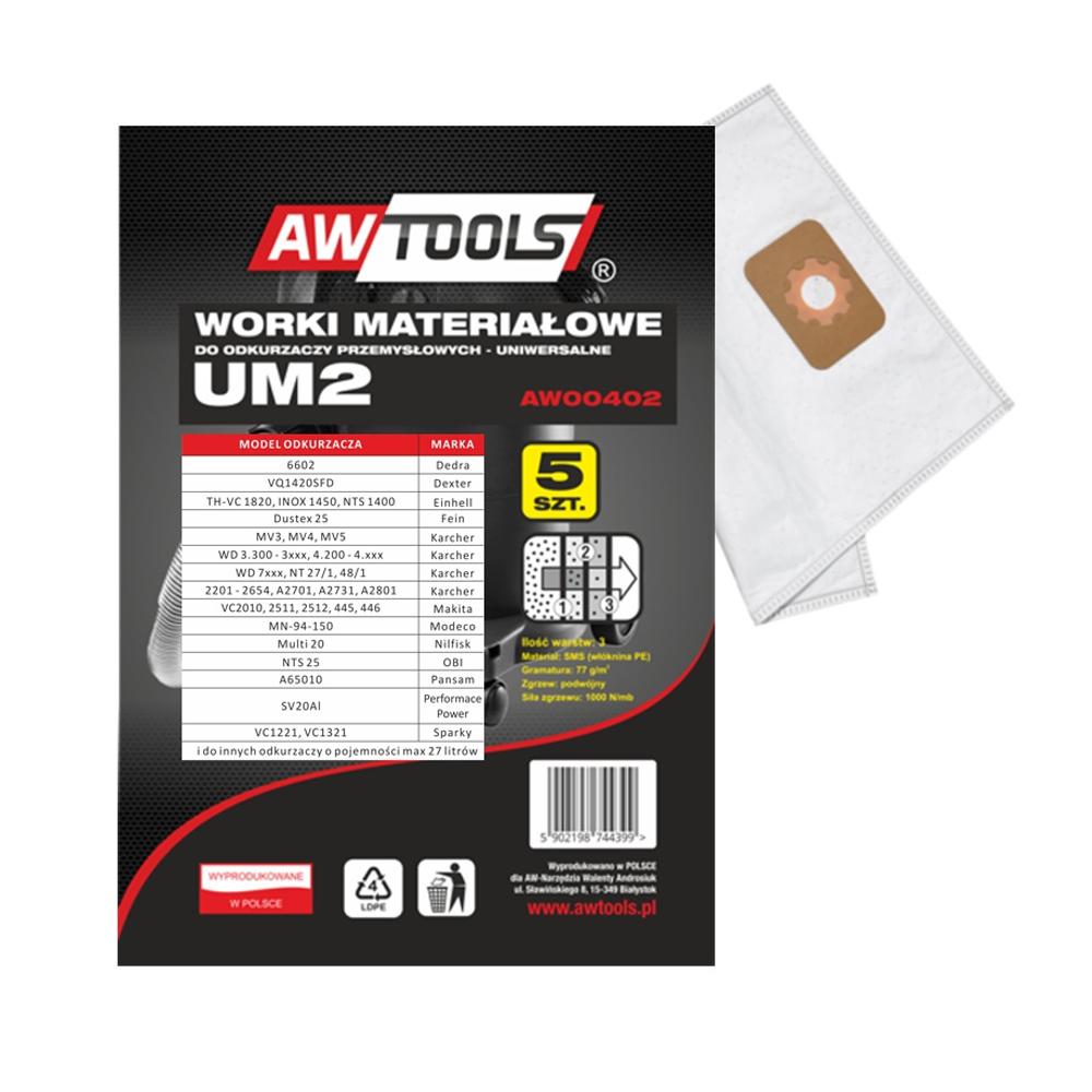 AW Tools Microfibre 3 Layer Vacuum Cleaner Bag (Pack of 5)