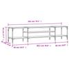TV Cabinet Sonoma Oak 201 x 35 x 45 cm Particleboard & Iron