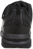 Dunlop Refined Men's Waterproof Wide 4E Velcro Walking, Jogging, and Running Sneakers, DM287, Black, Size 24.5cm