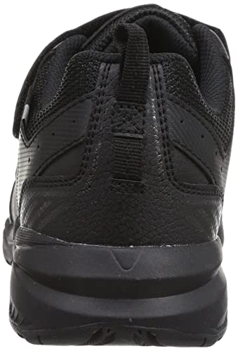 Dunlop Refined Men's Waterproof Wide 4E Velcro Walking, Jogging, and Running Sneakers, DM287, Black, Size 24.5cm