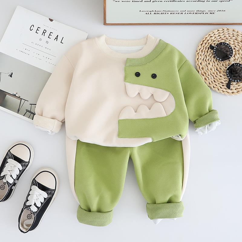 Jungen Set Herbst Baby Kinderkleidung Koreanischer Rundhals Lässiger Stil Niedlich Jungen und Mädchen Frühling und Herbst Zweiteiliges Set