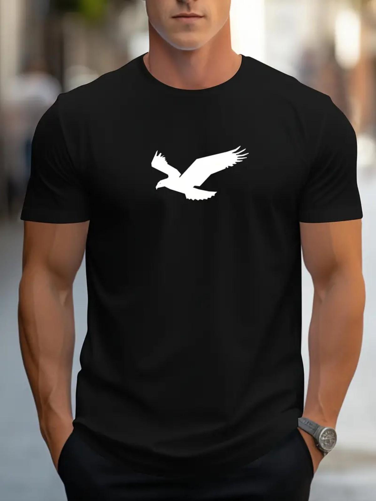 Slim-Fit Breathable Short-Sleeve T-Shirt with Classic Lettering Print - Round S разноцветный