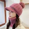 Autumn and Winter Thermal Caps, Children's Scarves, Hats, Two-piece Sets, Knitted Wool Peaked Caps, Thermal Ear Protectors