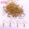 100PCS(50pair) Findings Earring Hook Coil Ear Wire DIY Jewelry Making