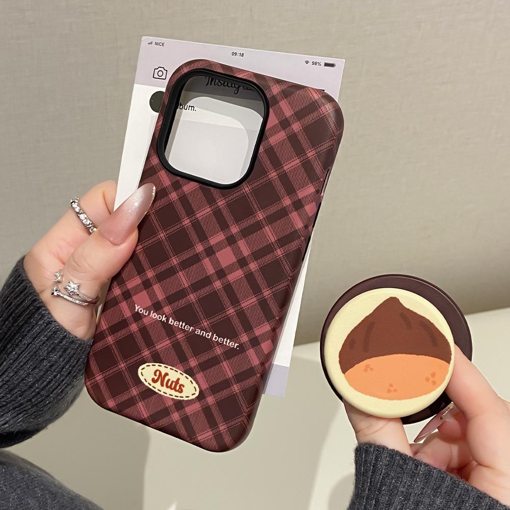 Apple 17/16Promax magnetic film mobile phone case is suitable for iPhone14 2-in-1 15 bracket protective case.