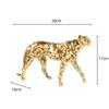Pryskyřičná ruční výroba Umělá zvířecí socha Zlatý levhart Gepard Zvířecí dekorativní figurky Domácí dekorace Příslušenství
