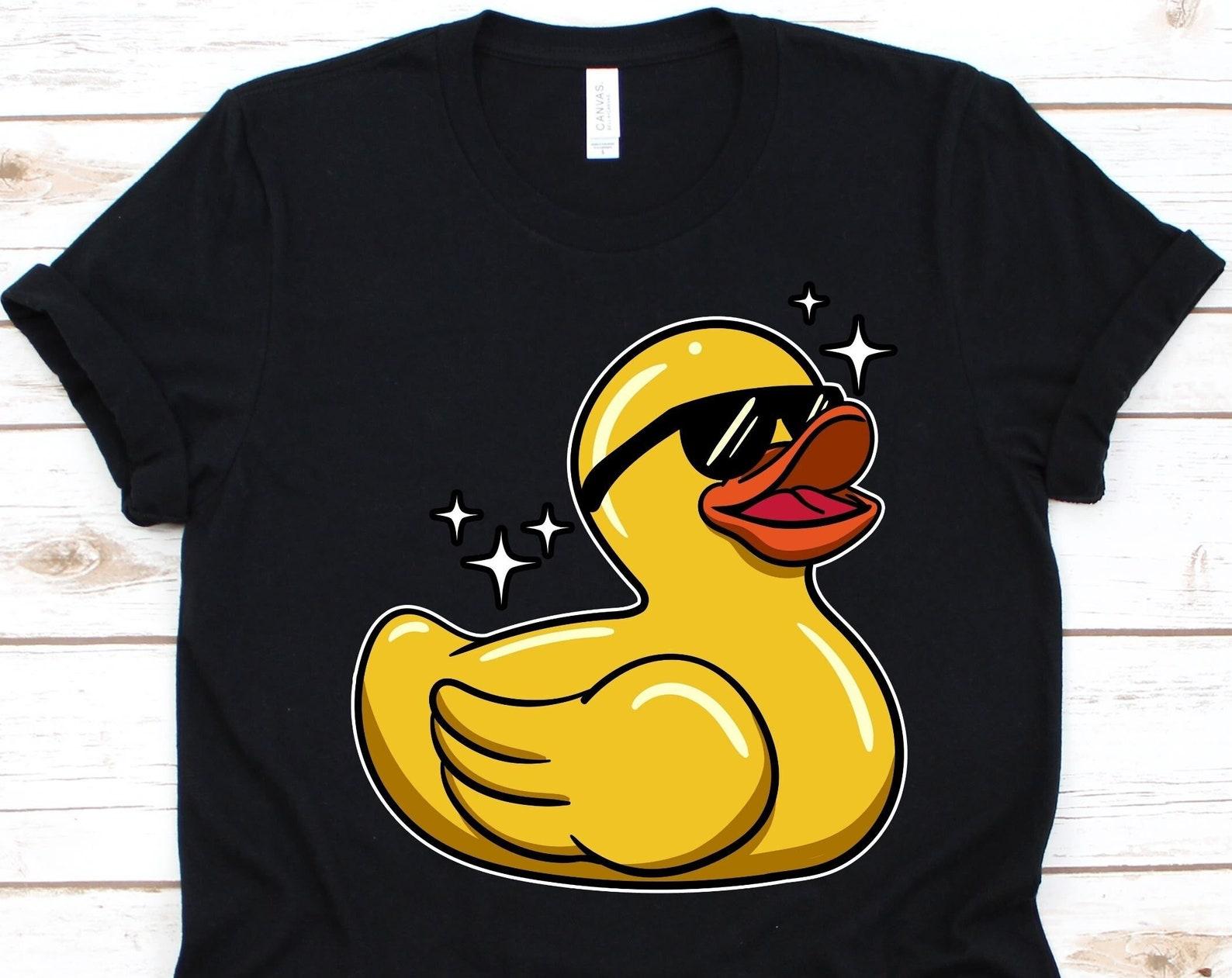 Rubber Ducky With Sunglasses Shirt, Gift For Rubber Ducky Lovers, Rubber Duck Design, Cute Duck Graphic, Yellow Rubber Duck, Bath Toy Shirt 4XL