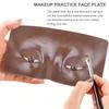 Halbgesicht für Make-up-Übungspalette, 5D-Gesicht für Make-up-Trainingsmatte, Wiederverwendbares Tattoo-Hautpad, Entwickelt für Anfänger