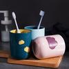 4-Color Cloud Pattern Toothbrush Cups Portable Home Bathroom Accessories Plastic Creative Thicken Washing Mouth Storage Cups