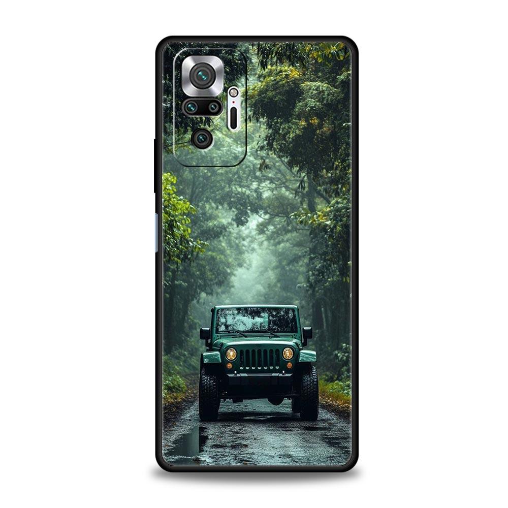 

Чехол для телефона для Xiaomi Redmi Note 14 13 12 Pro Plus 5G 9S 9 10 11 4G 14C 13C 12C 10C 9C 9A Мягкая крышка Лесной Путешествующий Автомобиль Redmi Note 12 4G