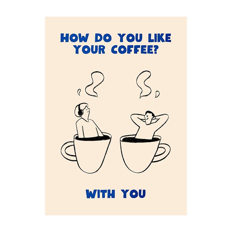 Funny Coffee Diver Art Poster New Wave Kitchen Tea Bar Wall Art Decoration Coffee Shop Wall Decor Home Office Decor Perfect Gift