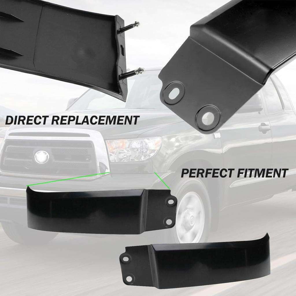 Headlight Filler Trim Panels for Toyota Tundra 2007-2013 / Sequoia 2008-2017 Upper Front Bumper Grille Cover Accessories LH&RH Pair Set Replace#: