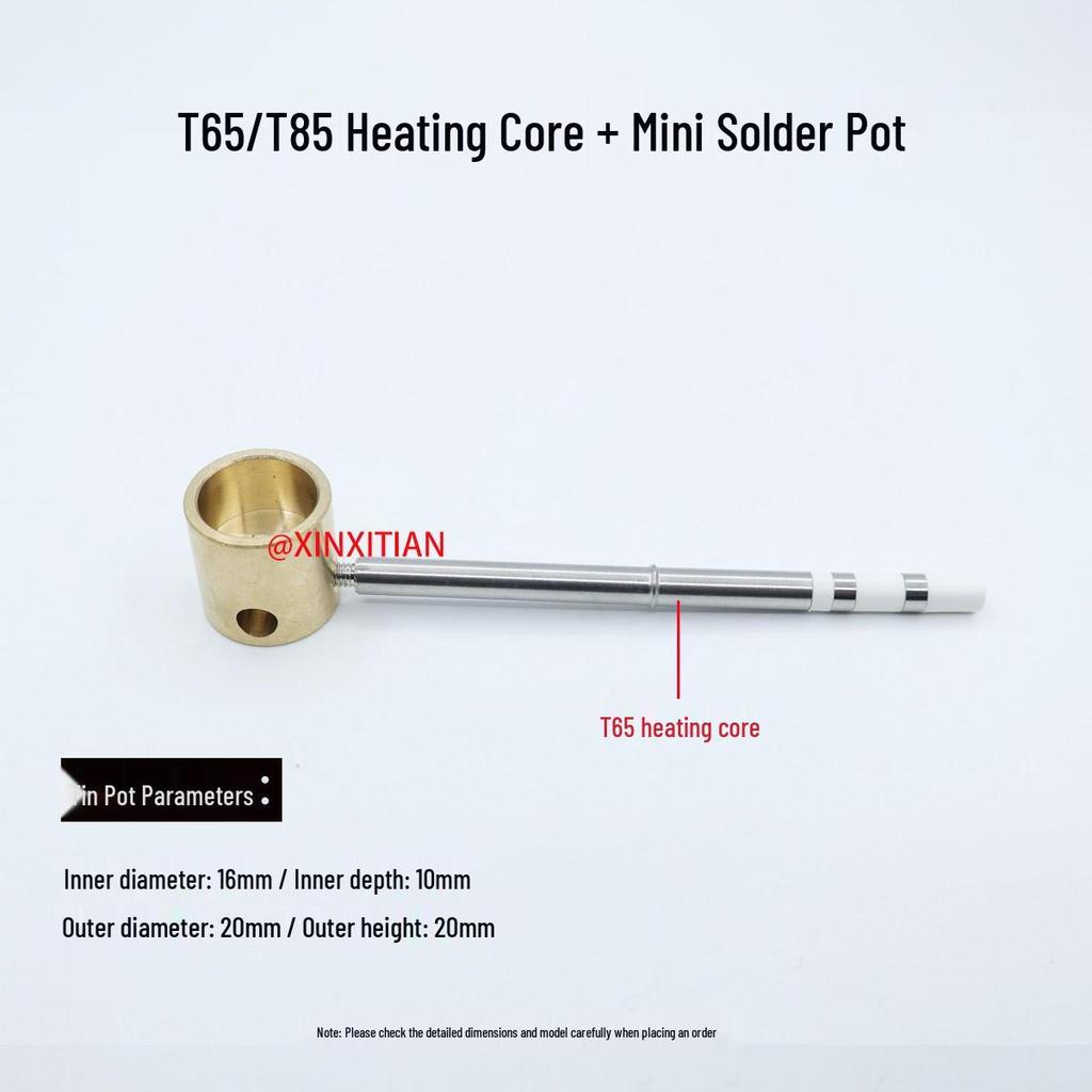 Mini Brass Pot Tin Furnace with Soldering Station & Accessories (T12/JBC245/936/907)